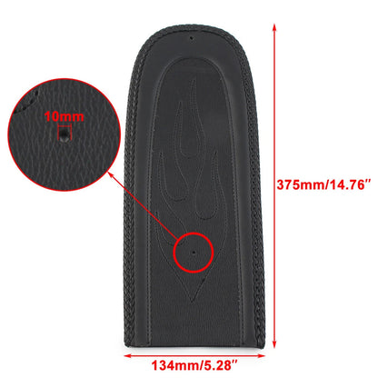 Rear Flame Fender Bib Skin Solo Seat For Harley Dyna Street Bob 2006-2017 Black