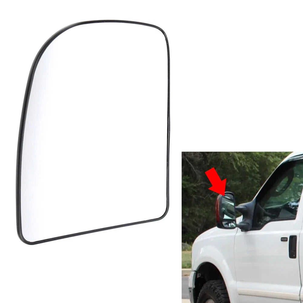 Towing Power Upper Mirror Glass Left For Ford F-250 F-350 F-450 F-550 1999-2007