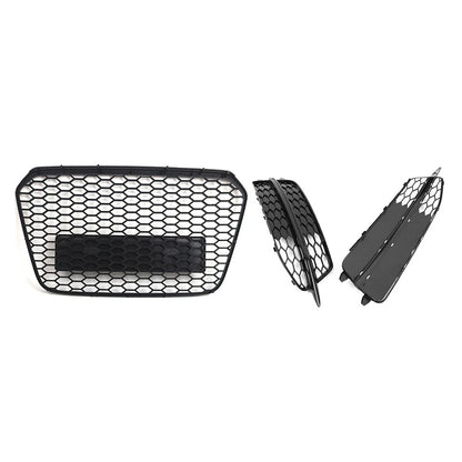 Front Radiator Grille With Fog Light Grille Cover Fit For Audi A6 S6 2012-14 US