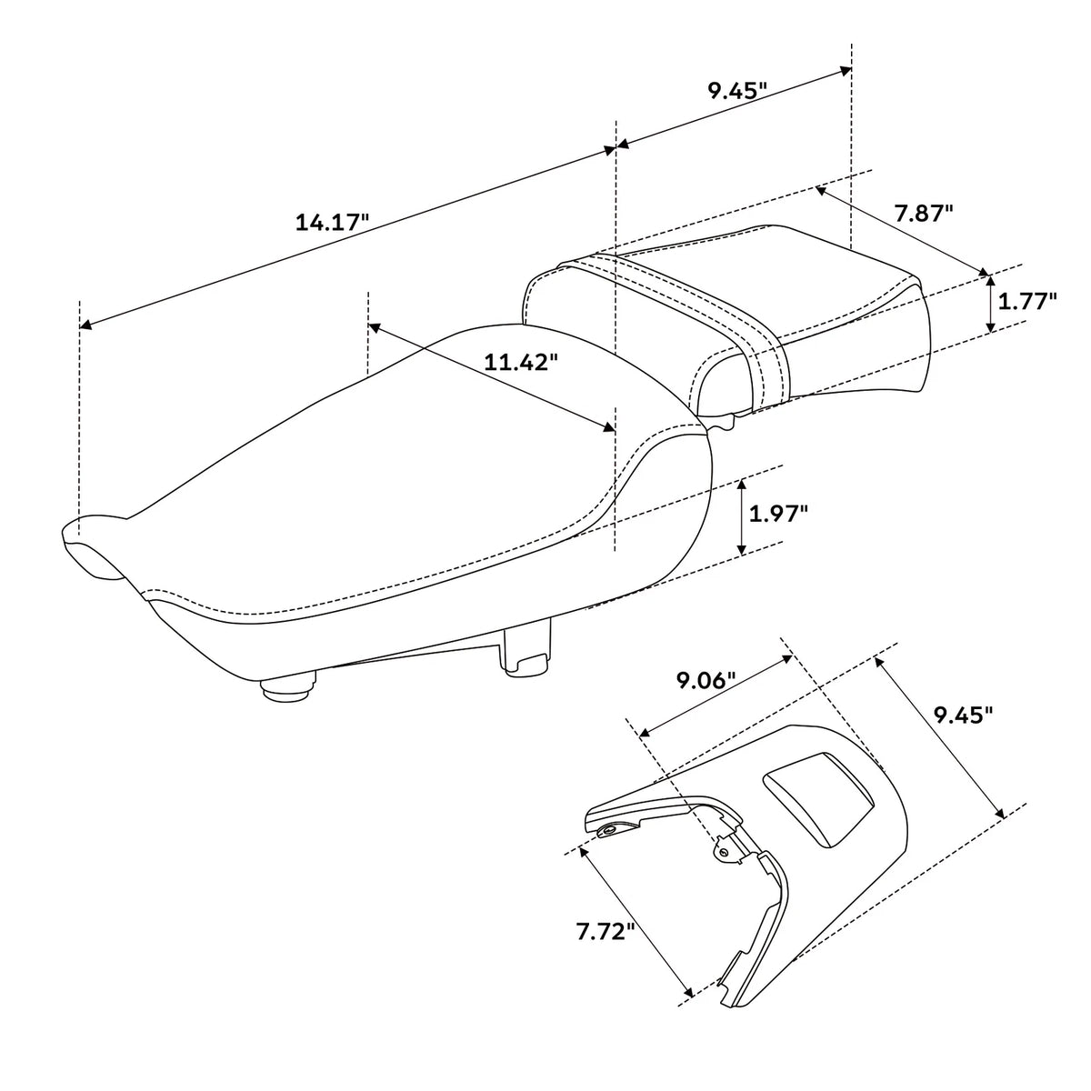 Rider Driver Passenger Seat Fit For Harley Sportster 1250 RH1250S 2021-24 23 22