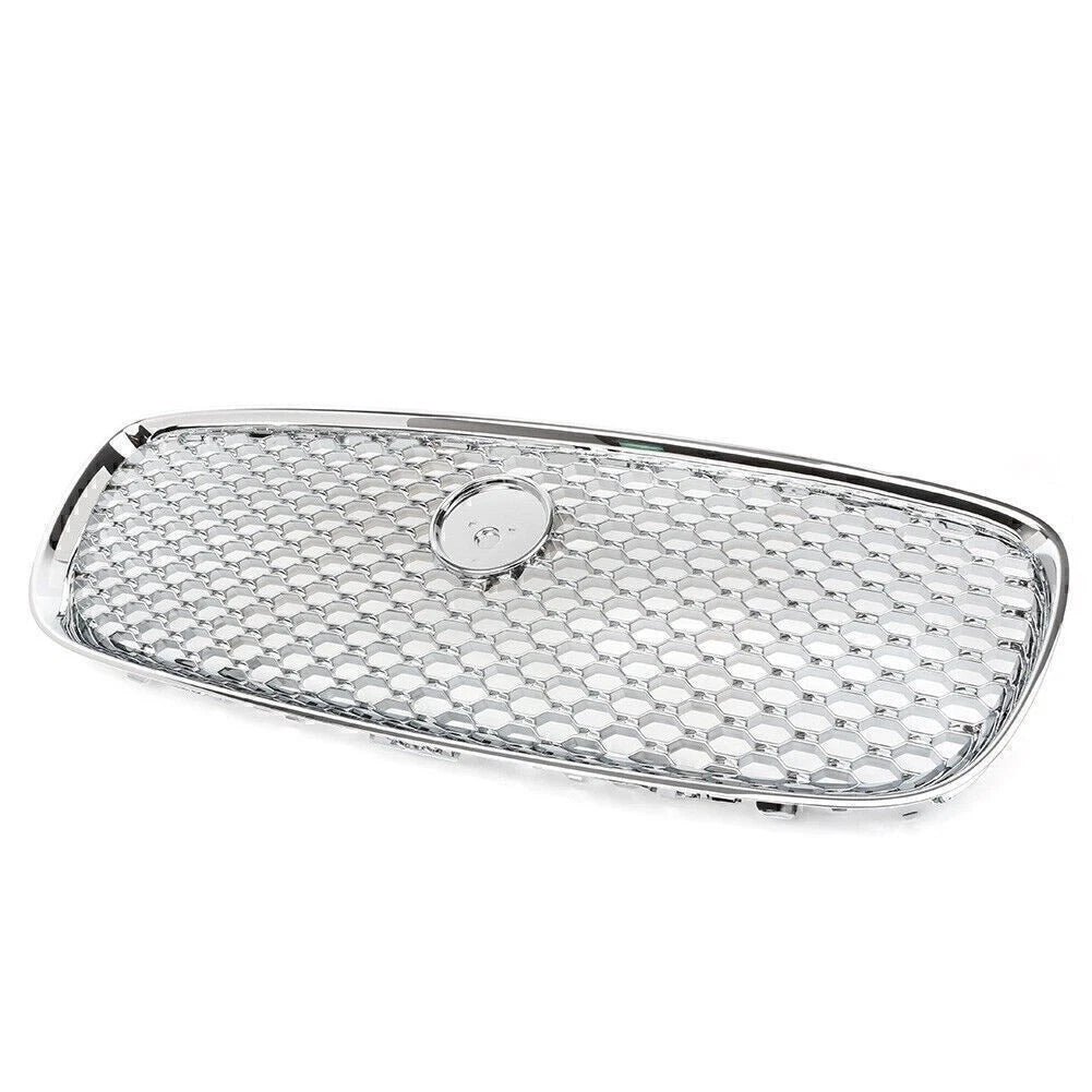 Front Upper Bumper Mesh Grille Grill Fit Jaguar XF XFR 2016 - 2020 Chrome