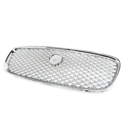 Front Upper Bumper Mesh Grille Grill Fit Jaguar XF XFR 2016 - 2020 Chrome