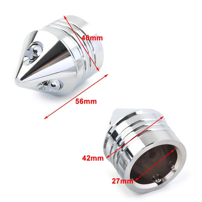 Chrome Front Axle Cap Nut Cover For Harley Electra Glide Sportster FLHX