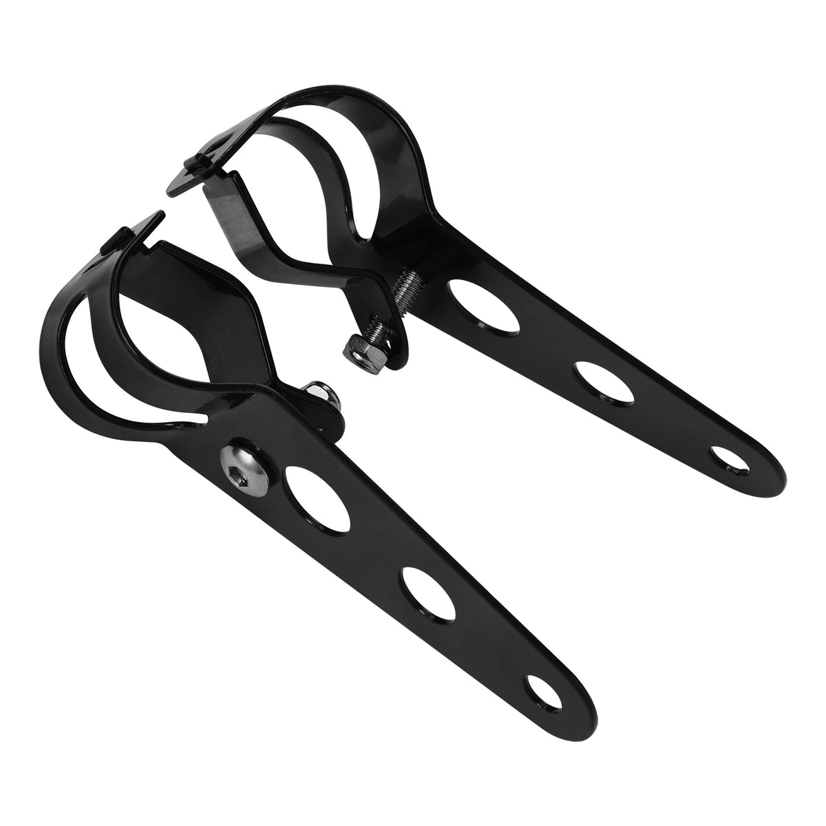 Black Headlight Brackets Fork Ears Motorcycle Bobber Cafe Racer 28mm-34mm TCMT
