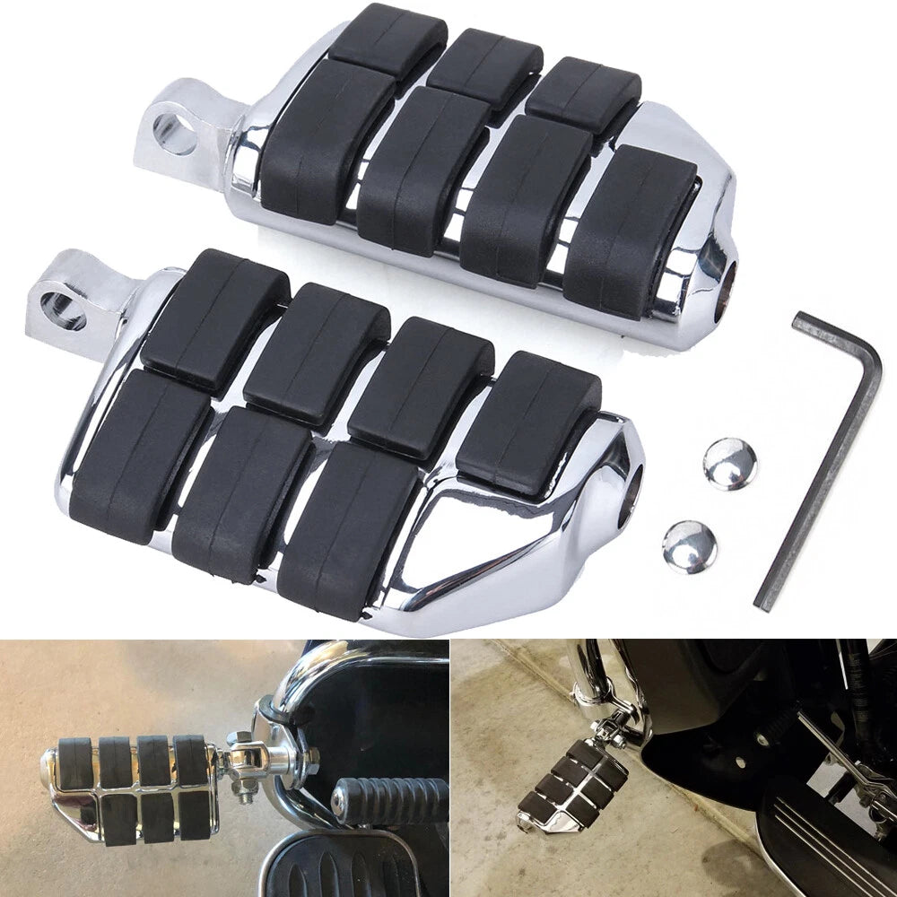 Wing Male Mount Footrests Foot Peg Fit For Harley Sportster Softail Dyna Fat Bob