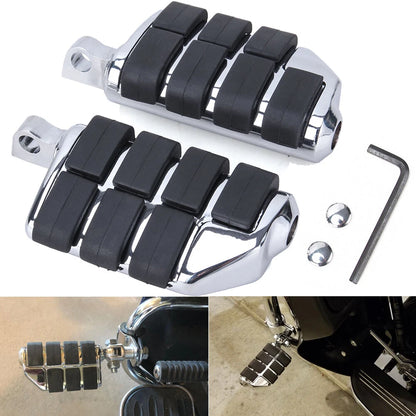Wing Male Mount Footrests Foot Peg Fit For Harley Sportster Softail Dyna Fat Bob