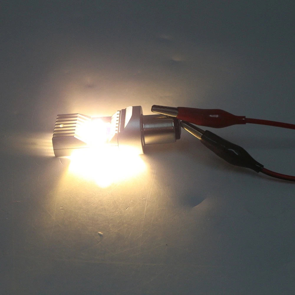 LED Headlight Bulb 6V Or 12V Fitd Model A Model T BA15D Warm White Light