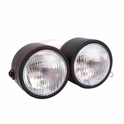 Twin Headlight Double Dual Lamps For Harley Softail Street Fighter Dirt Bike