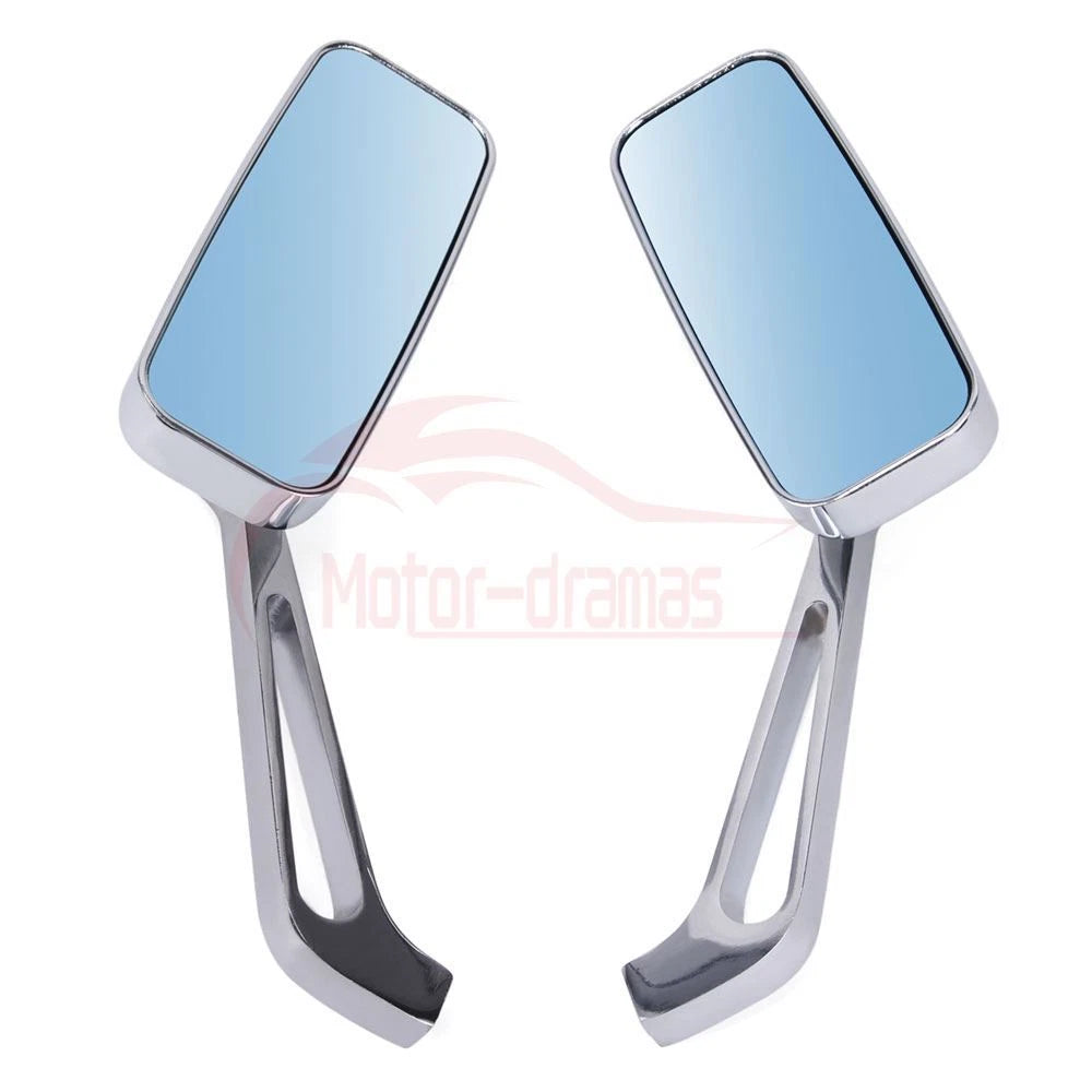 Motorcycle Rear View Side Mirrors 8mm&10mm Chrome for HARLEY HONDA SUZUKI YAMAHA