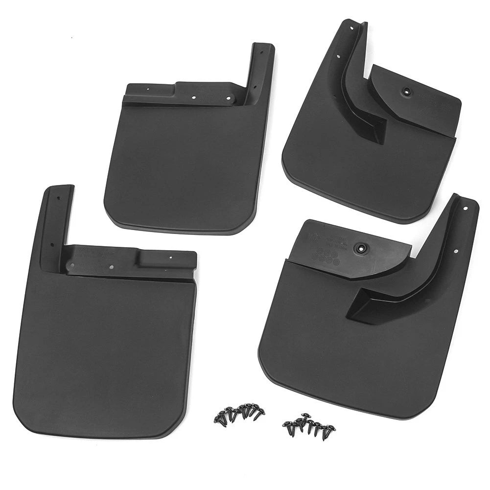 4pcs Front and Rear Molded Splash Guards Blk For Jeep Wrangler JL 2018 82215333