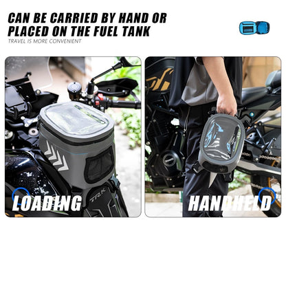 Waterproof Motorcycle Tank Bag Motorbike Luggage Phone Holder Fuel Saddlebags