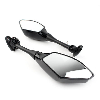 Pair Amber LED Turn Signal Rearview Side Mirror For Honda CBR600RR CBR1000RR