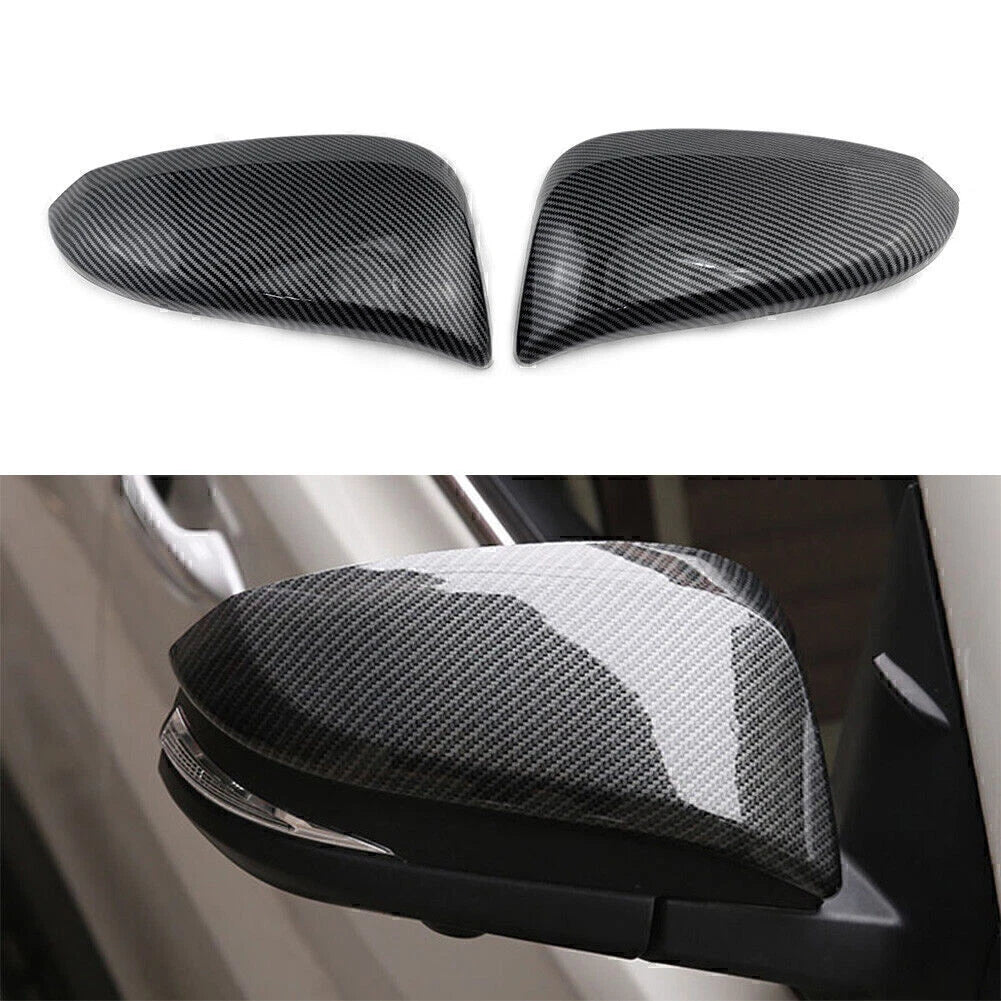 Fit Toyota Hilux Revo 2015 - 2022 Style Side Door Mirror Cover Trim Carbon Fiber