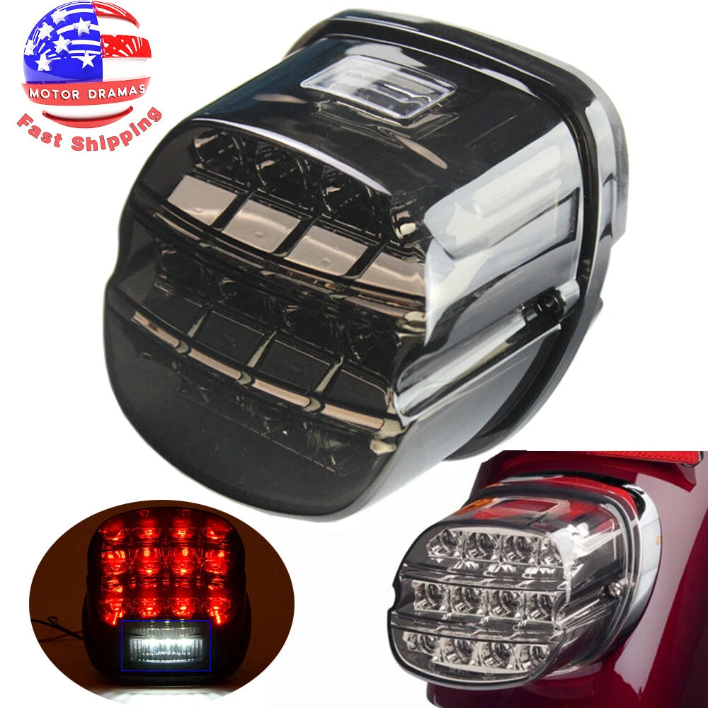Smoke Laydown Taillight Tail Light Lens for Harley Sportster Dyna Softail Tourin