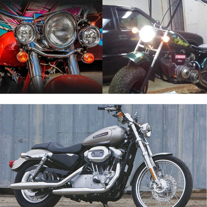 2Pcs Bullet Motorcycle Turn Signal Light Indicators Blinkers Amber Yellow Lamp