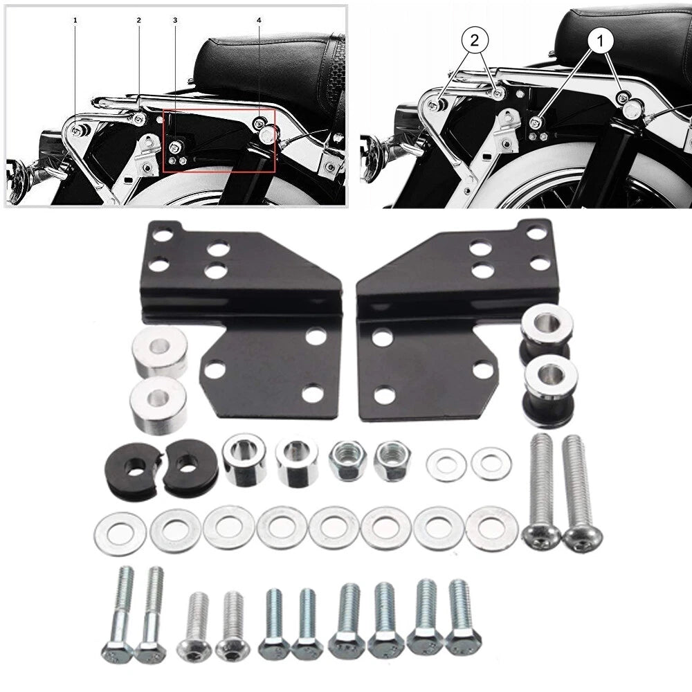 Front Docking Hardware Kit Fit For Harley Touring 1997-2008 98 Solo Luggage Rack