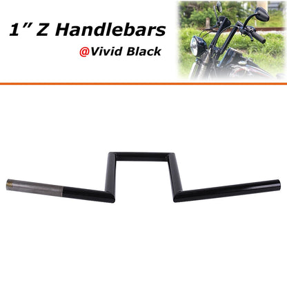 Motorcycle 10-1/2" Rise 1" Ape Hanger Z-Bar Handlebar For Harley Sportster Dyna