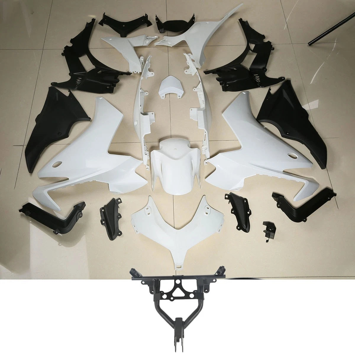 Unpainted Fairing Bodywork Kit &Upper Stay Bracket Fit For Honda CBR500R 2013-15