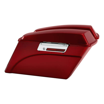 Red Hard Saddlebags & Conversion Bracket For Harley Davidson Softail FLST 84-17