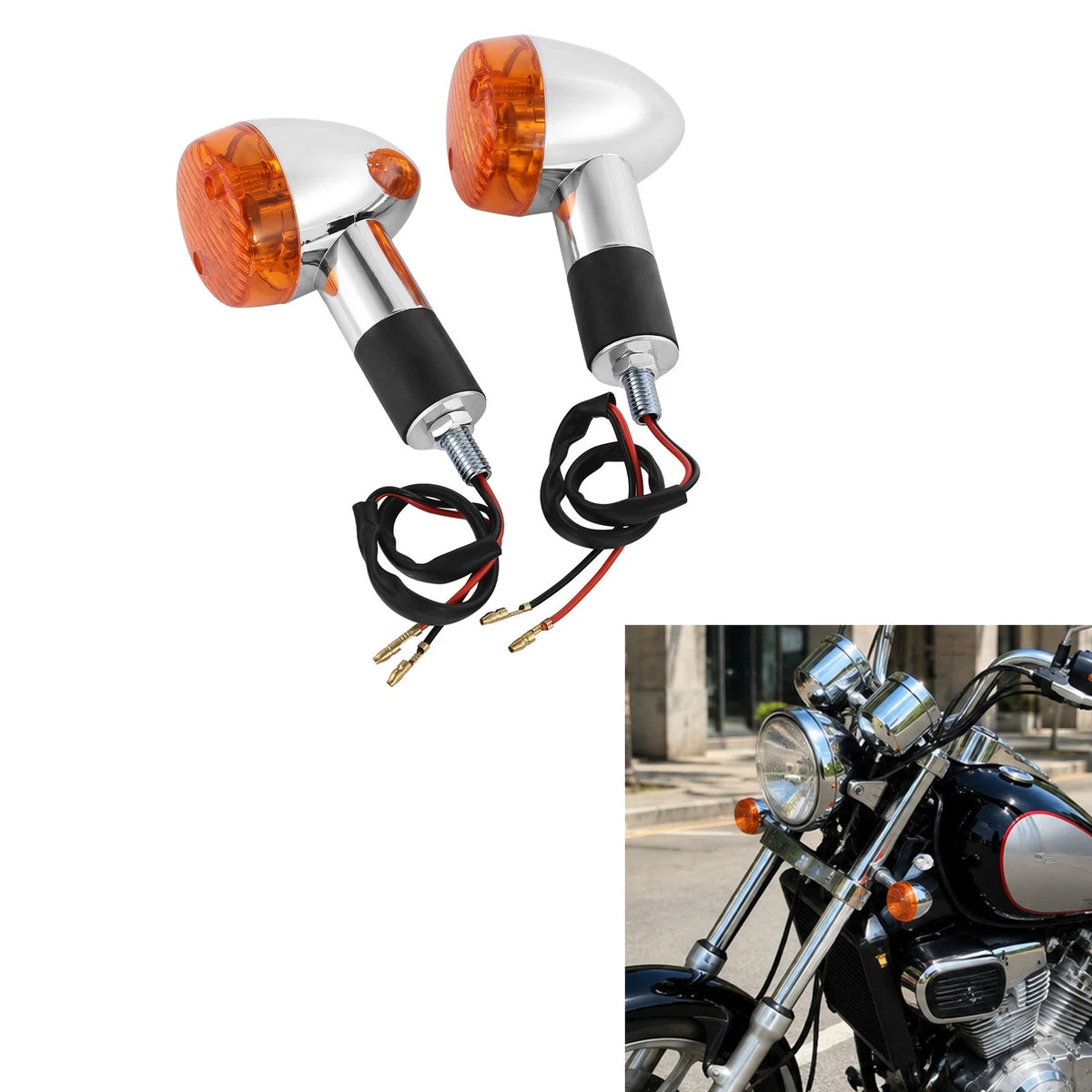 Front Rear Turn Signal Lights For Kawasaki Vulcan VN 750 800 900 1500 1600 1700