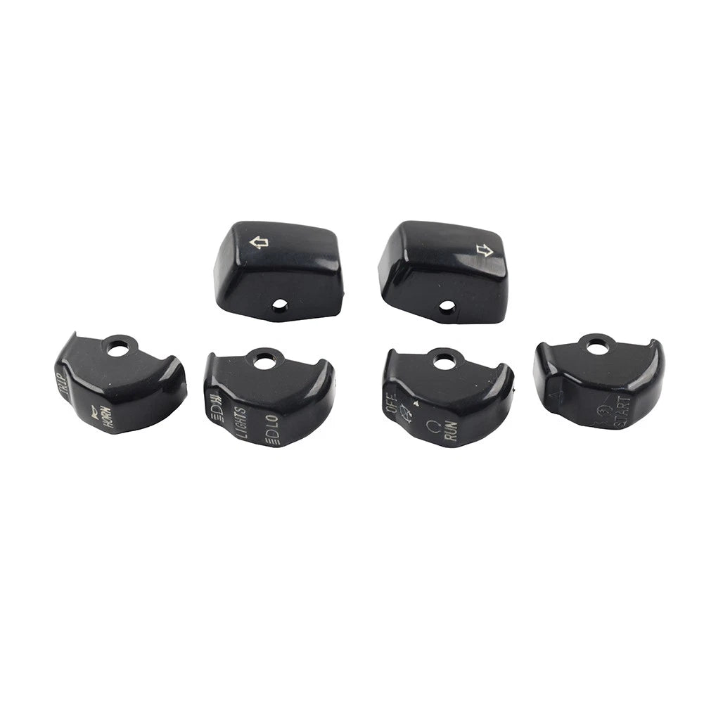 6x Hand Control Switch Housing Button Caps for Harley Sportster XL XR 1996-2013