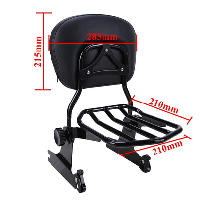 Quick Detachable Sissy Bar Passenger Backrest & Luggage Rack for Harley Softail