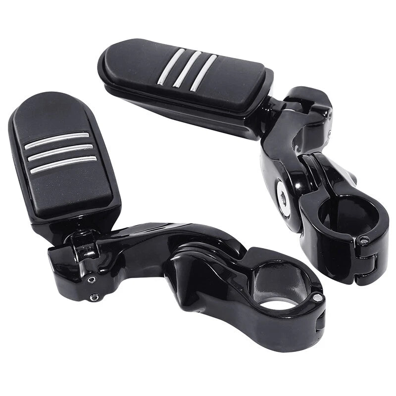 Black Highway Engine Guard Crash Bar FootPegs Fit For Harley Street Glide 09-25