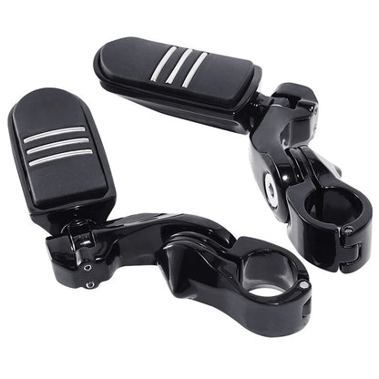 Black Highway Engine Guard Crash Bar FootPegs Fit For Harley Street Glide 09-25