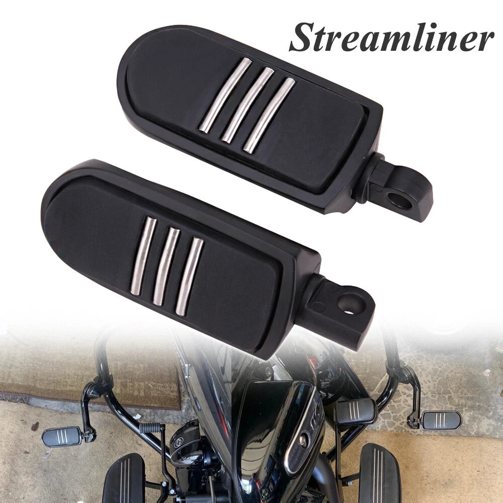 Black 32mm Highway Foot Pegs Pedals For Harley Touring Road King Street Glide US