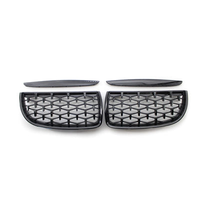 Diamond Black Front Kidney Grill Grille For BMW 3 Series E90 2005-2008 E91