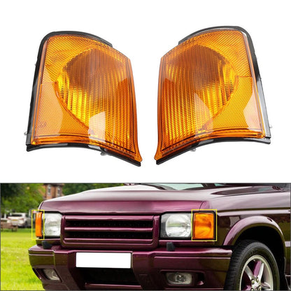 1 Pair Front Indicator Light Yellow Lens For Land Rover Discovery 2 1999-2002