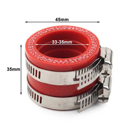 Red Carburetor Rubber Adapter Intake Manifold Fit For OKO PWK 28/30mm US