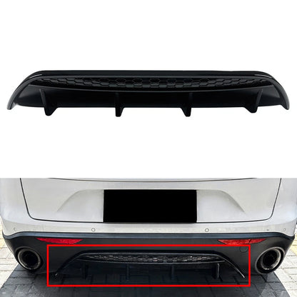 Rear Bumper Lip Diffuser Spoiler Splitter Cover For Alfa Romeo Stelvio 2017+ Blk