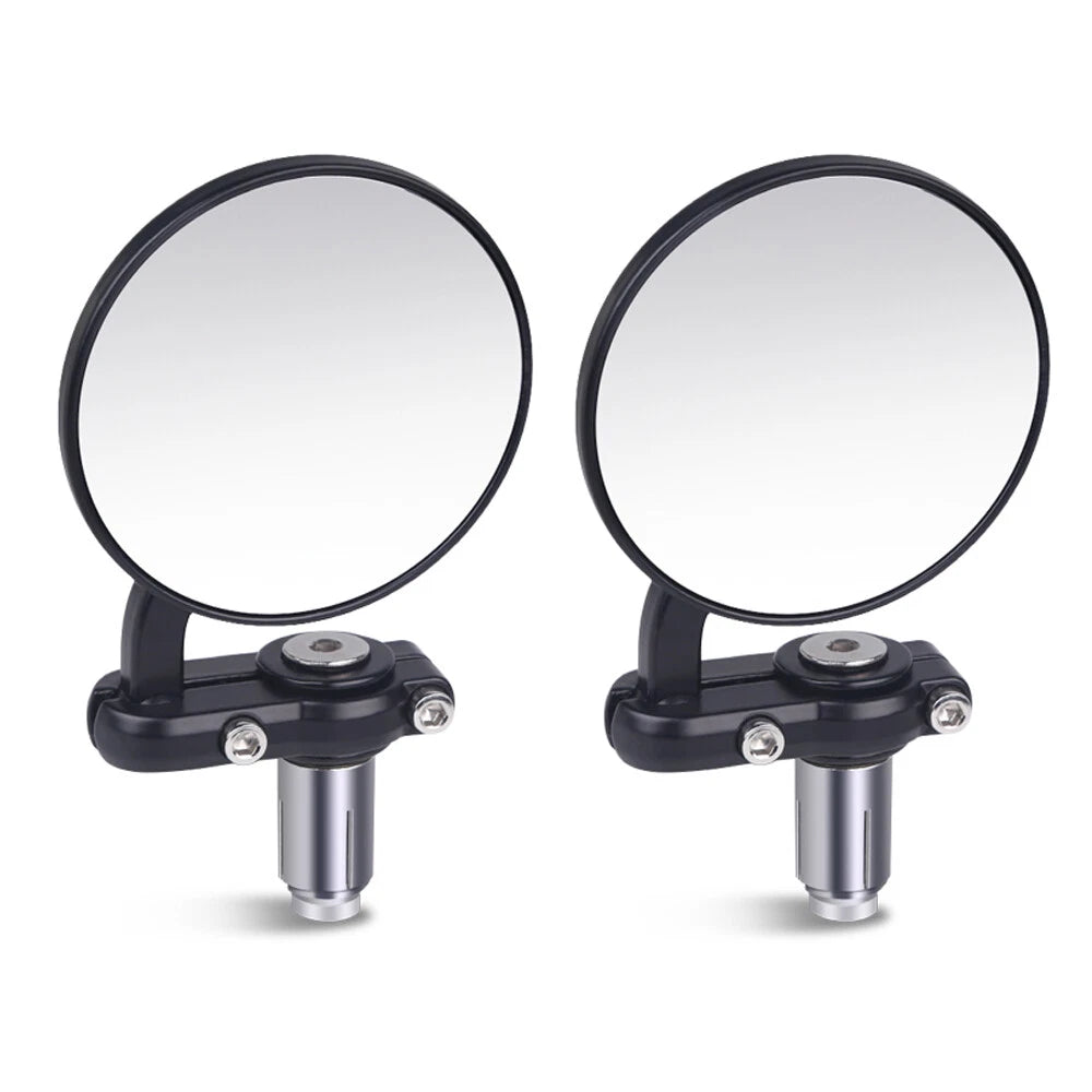 Handlebar Bar End Rearview Side Mirror Motorcycle Dirt Bike ATV For Honda Yamaha