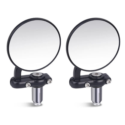 Handlebar Bar End Rearview Side Mirror Motorcycle Dirt Bike ATV For Honda Yamaha