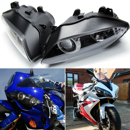 Left Right Headlight Headlamp Assembly For Yamaha 2007 2008 YZF R1 YZF-R1 YZFR1