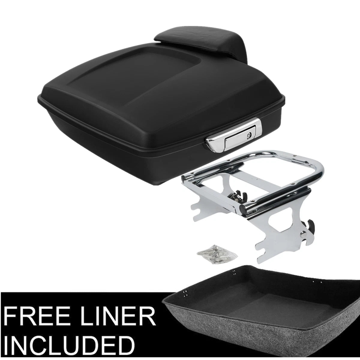 Matte Chopped Trunk Two Up Mount Rack Fit For Harley Electra Street Glide 97-08
