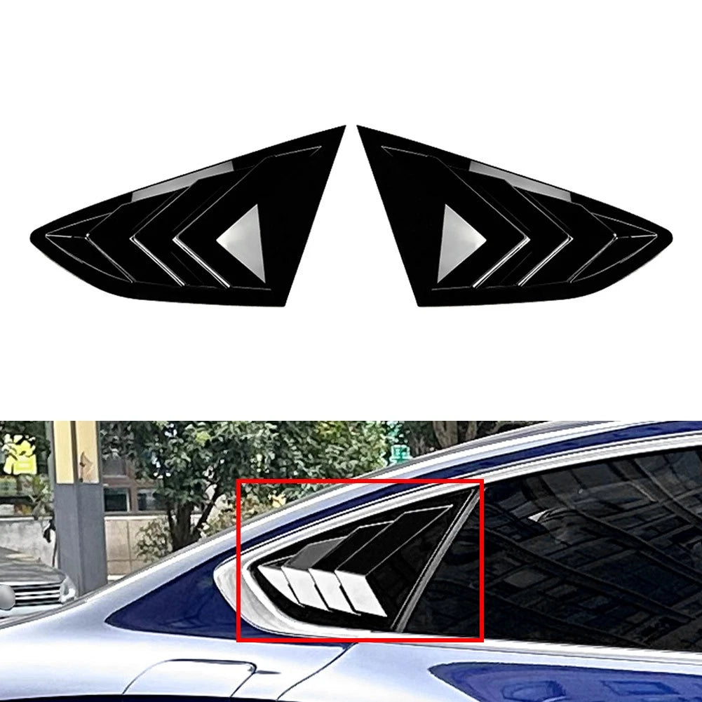 Glossy Rear Window Vent Shutter Louver Cover For Audi A5 S5 F5 Sportback 2017-24