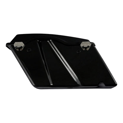 Matte Black Hard Saddlebags & Conversion Bracket Fit For Harley Softail 1984-17