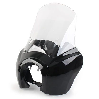 Headlight Fairing Cover W/ 15'' Clear Windshield For Harley Dyna FXDXT T-Sport