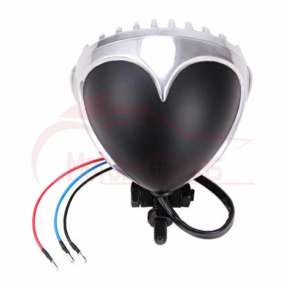 Motorcycle Headlight Finned Grill For Harley Chopper Bobber Cafe Racer