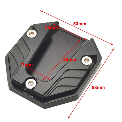 Motor Bikes Kickstand Extender Foot Side Stand Extension Pad Support Plate Gold