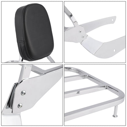Sissy Bar Back Rest Luggage Rack Fit For Suzuki Intruder/Volusia VL800 2001-2011
