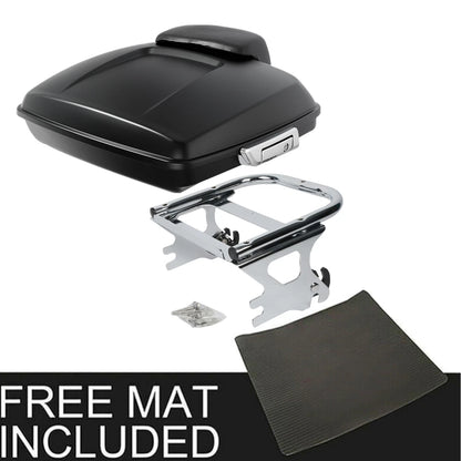 Matt Black Razor Trunk Pad Mount Rack Fit For Harley Touring Road Glide 97-2008