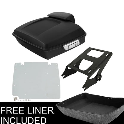 Chopped Trunk Pad Mount Rack Base Plate Fit For Harley Davidson Touring 14-25 24