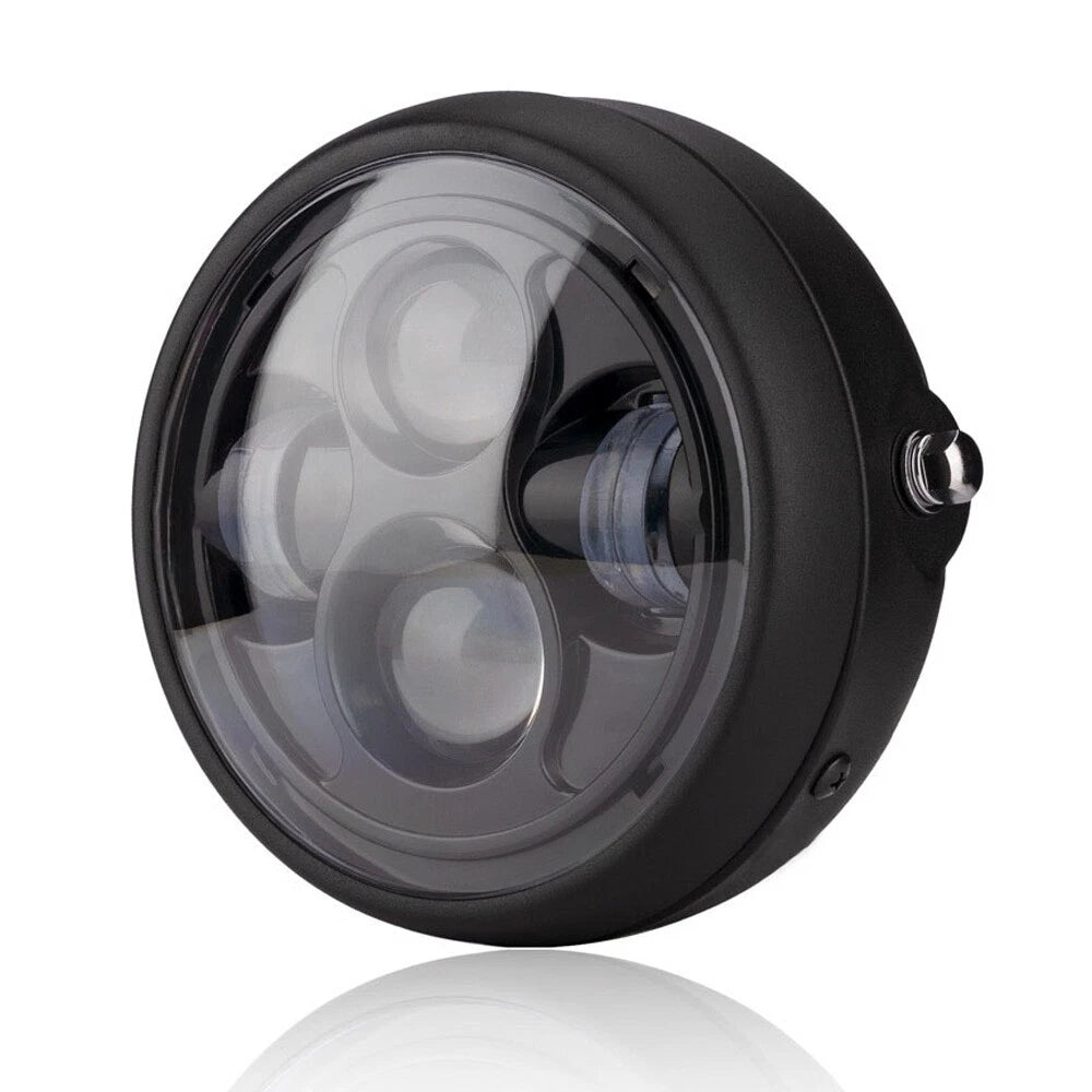 6.5'' Universal Motorcycle LED Headlight W/ Bracket For Harley Bobber Cafe Racer