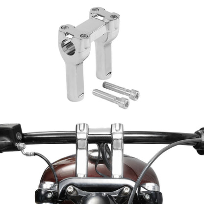 4" Handlebar 1.25" Bar Riser Fit For Harley Dyna Low Rider Super Glide Softail