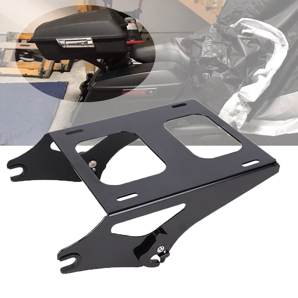 Two Up Tour Pack Mount Luggage Rack + Docking Kit For Harley Touring 2014-2023