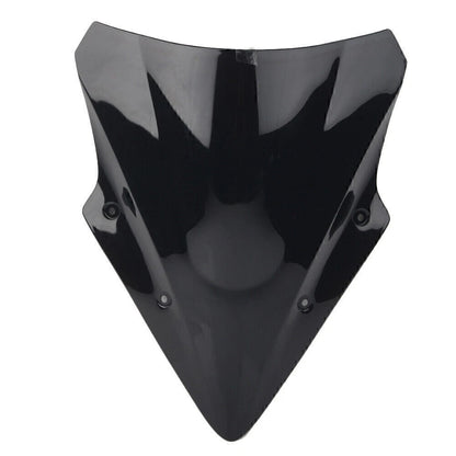 Dual Bubble Windscreen Windshield For Kawasaki Ninja 650 EX650 ER6F 17-19 Black
