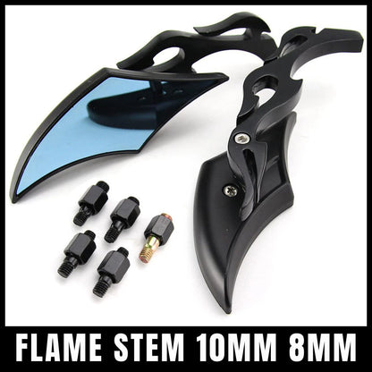 Black Motorcycle Mirrors For Harley Touring Street Glide Road King Softail Dyna